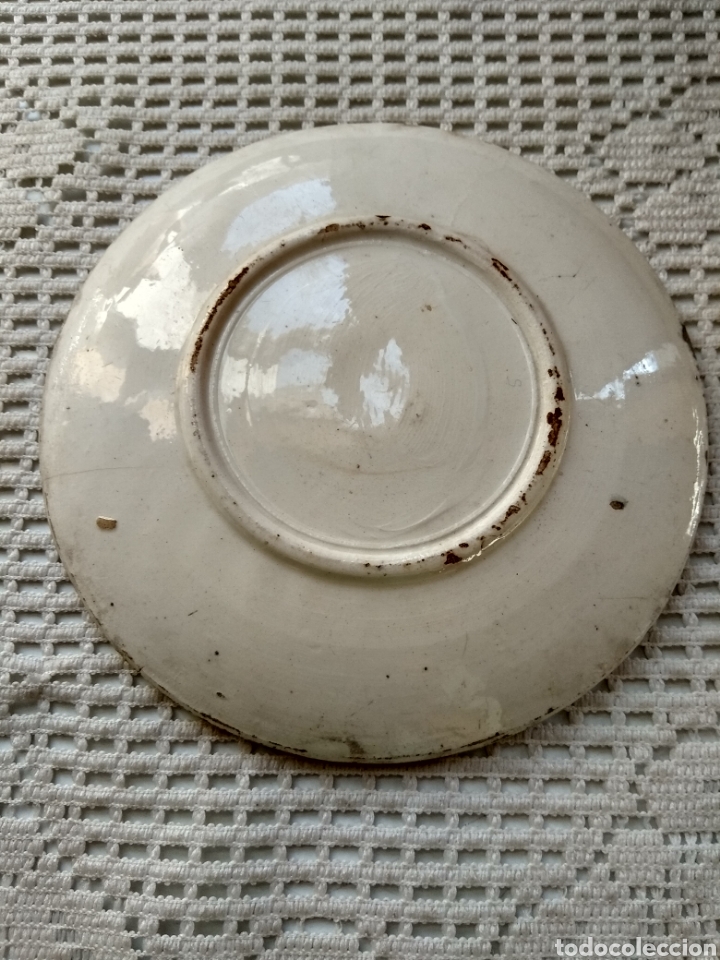 Antig&uuml;edades: PLATO DE CAF&Eacute; CER&Aacute;MICA POPULAR - Foto 2