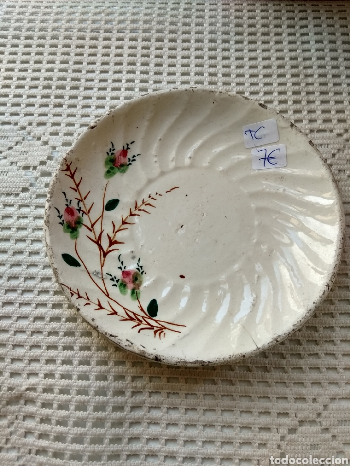 Antig&uuml;edades: PLATO DE CAF&Eacute; CER&Aacute;MICA POPULAR - Foto 1