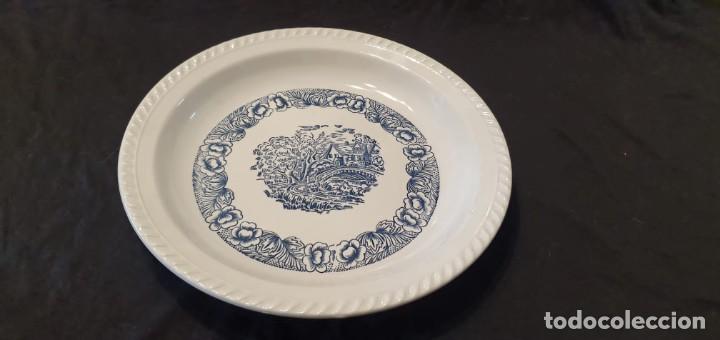 Antig&uuml;edades: Fuente honda blue transferware. - Foto 1