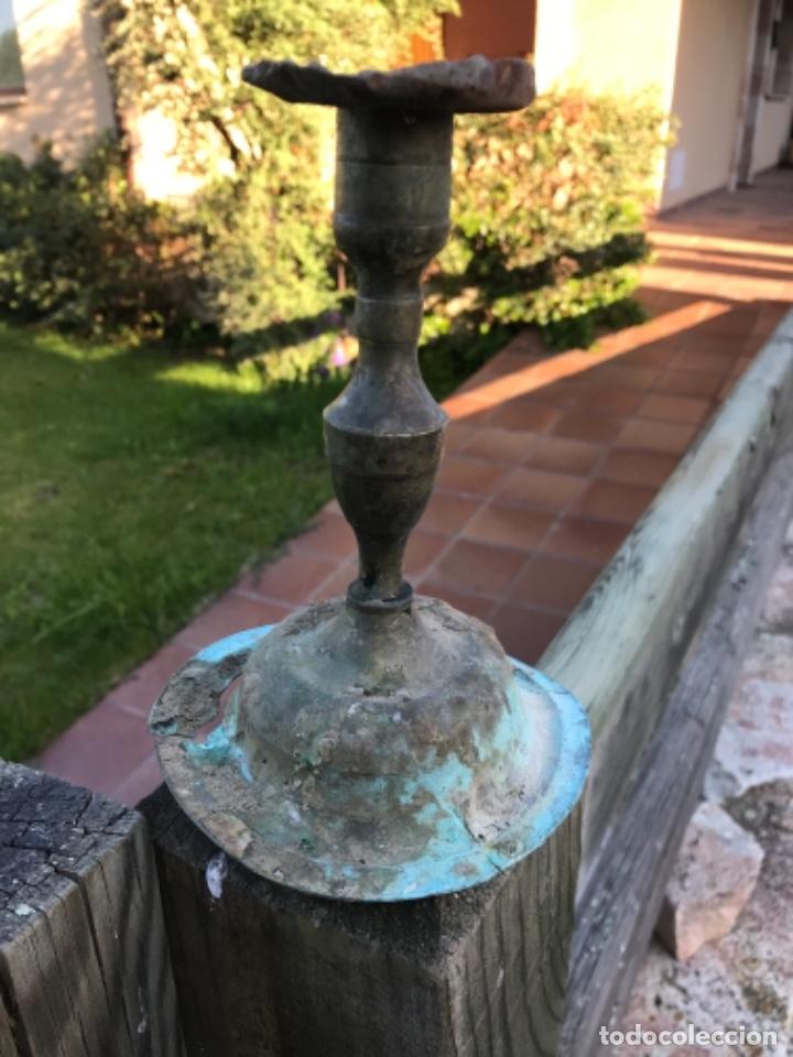Antig&uuml;edades: Palmatoria, bronce, siglo XIX - Foto 7