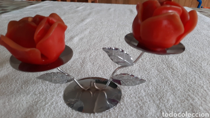 Antig&uuml;edades: Velas de rosas - Foto 2