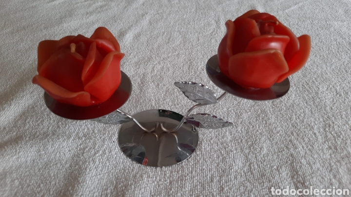 Antig&uuml;edades: Velas de rosas - Foto 3