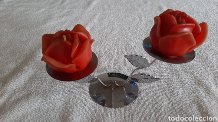 Antig&uuml;edades: Velas de rosas - Foto 1