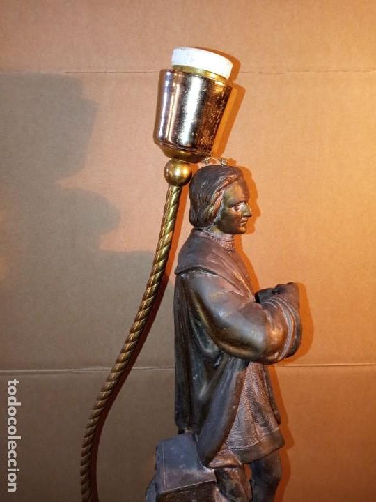 Antig&uuml;edades: LAMPARA - CRISTOBAL COLON . - Foto 3