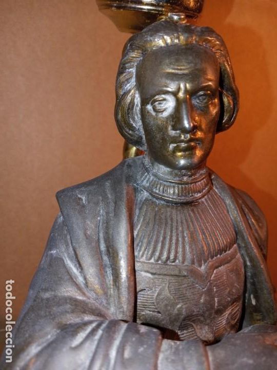 Antig&uuml;edades: LAMPARA - CRISTOBAL COLON . - Foto 6