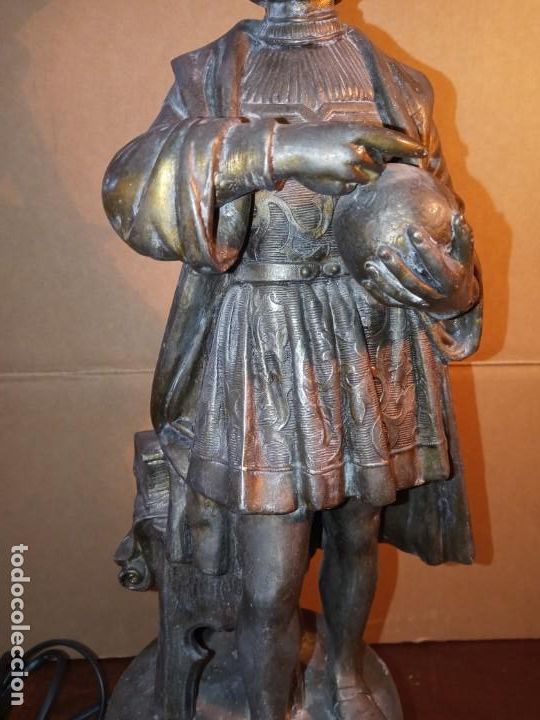 Antig&uuml;edades: LAMPARA - CRISTOBAL COLON . - Foto 8