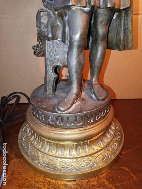 Antig&uuml;edades: LAMPARA - CRISTOBAL COLON . - Foto 9