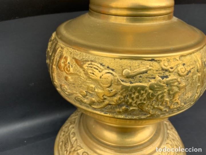 Antig&uuml;edades: &Eacute;xotico candelero Coreano de bronce . 48 cm. - Foto 9