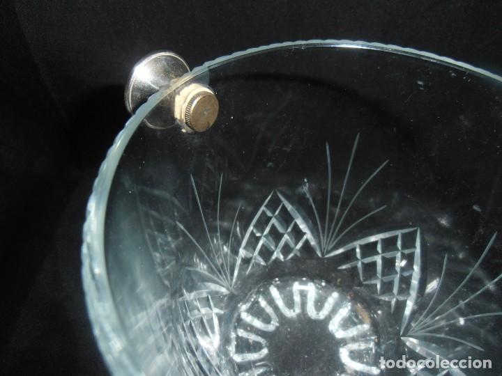 Antig&uuml;edades: RECIPIENTE PARA CUBITOS DE HIELO DE CRISTAL Y PLATA - Foto 2