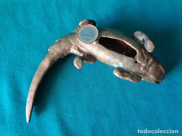 Antig&uuml;edades: ANTIGUO REPTIL COCODRILO EN BRONCE - Foto 4