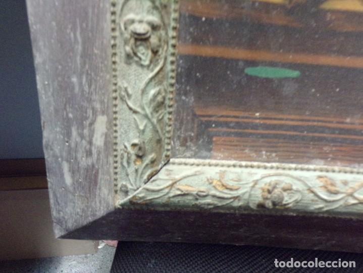 Antig&uuml;edades: ESTAMOS LIQUIDANDO. antiguo marco de madera con lamina bodegon - Foto 6