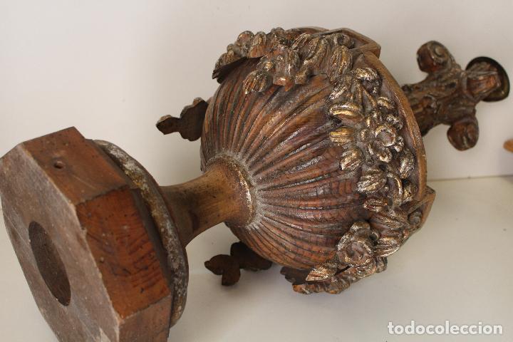 Antig&uuml;edades: lampara antigua de madera - Foto 6