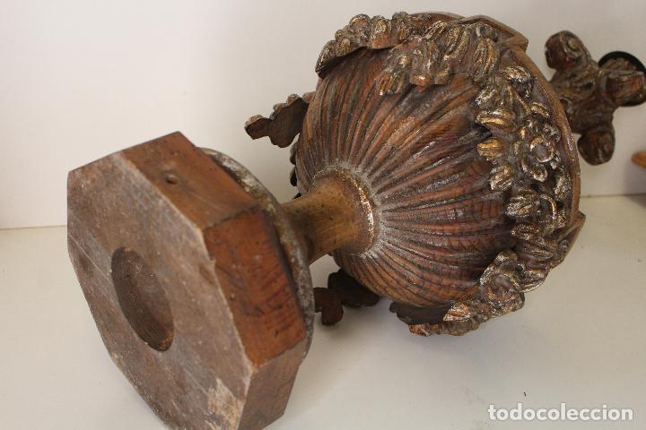 Antig&uuml;edades: lampara antigua de madera - Foto 7