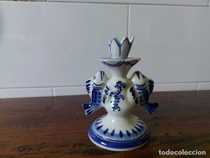 Antig&uuml;edades: CANDELABRO MINI PORCELANA - Foto 1