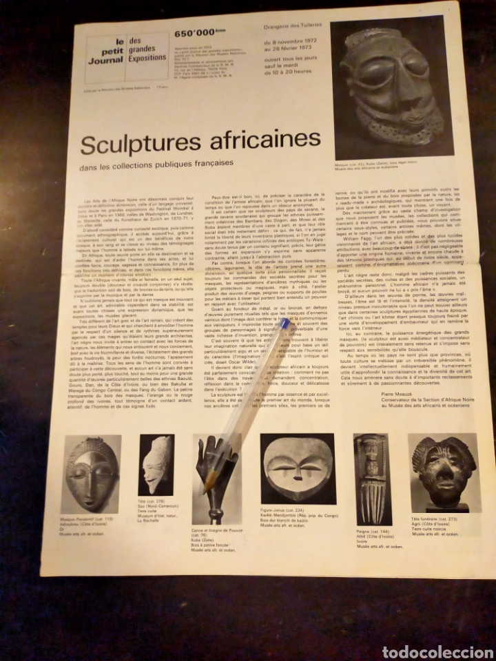 Antig&uuml;edades: Sculptures africaines 1973