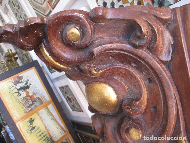 Antig&uuml;edades: Peana madera para santos - Foto 5