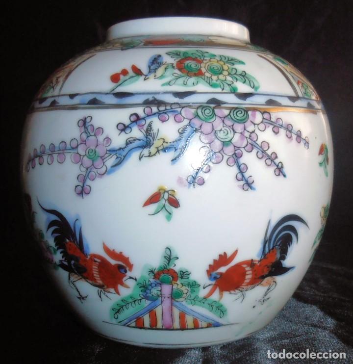 Antig&uuml;edades: FLORERO, BUCARO DE PORCELANA DE MACAU - Foto 3