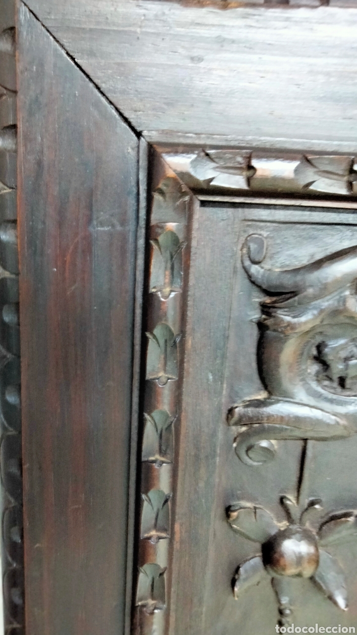 Antig&uuml;edades: PRECIOSO MARCO CON TALLA DE MADERA - Foto 5