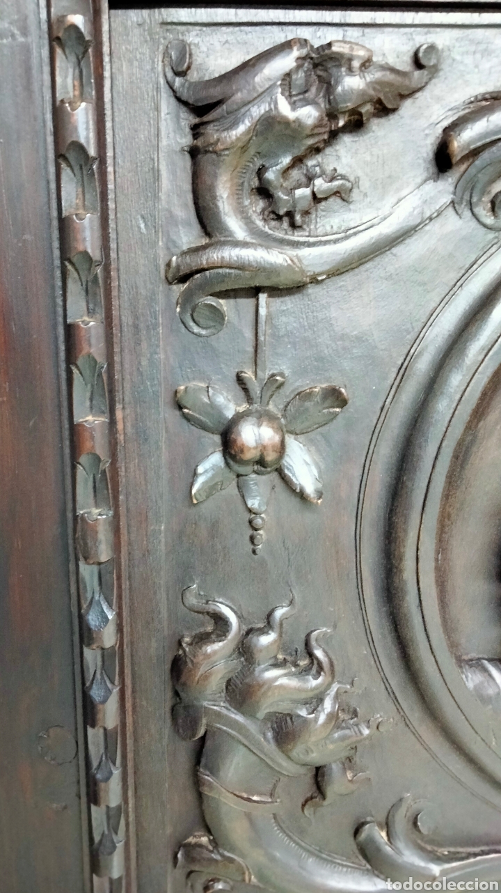 Antig&uuml;edades: PRECIOSO MARCO CON TALLA DE MADERA - Foto 8