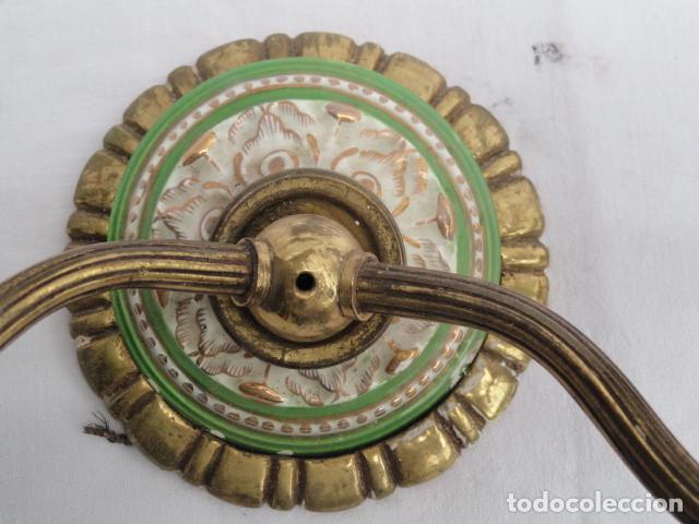 Antig&uuml;edades: APLIQUE DE PORCELANA. - Foto 2