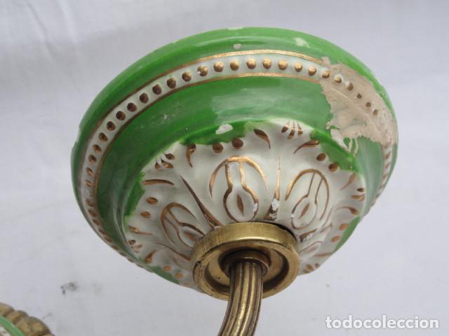 Antig&uuml;edades: APLIQUE DE PORCELANA. - Foto 4