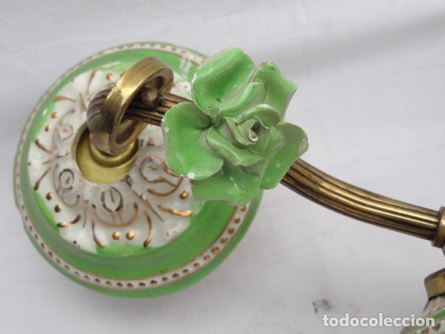 Antig&uuml;edades: APLIQUE DE PORCELANA. - Foto 7