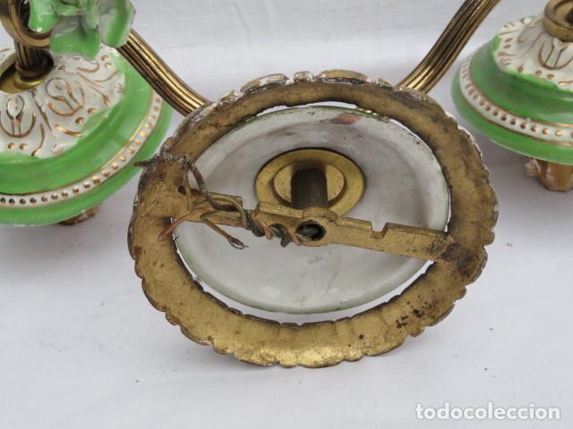 Antig&uuml;edades: APLIQUE DE PORCELANA. - Foto 9