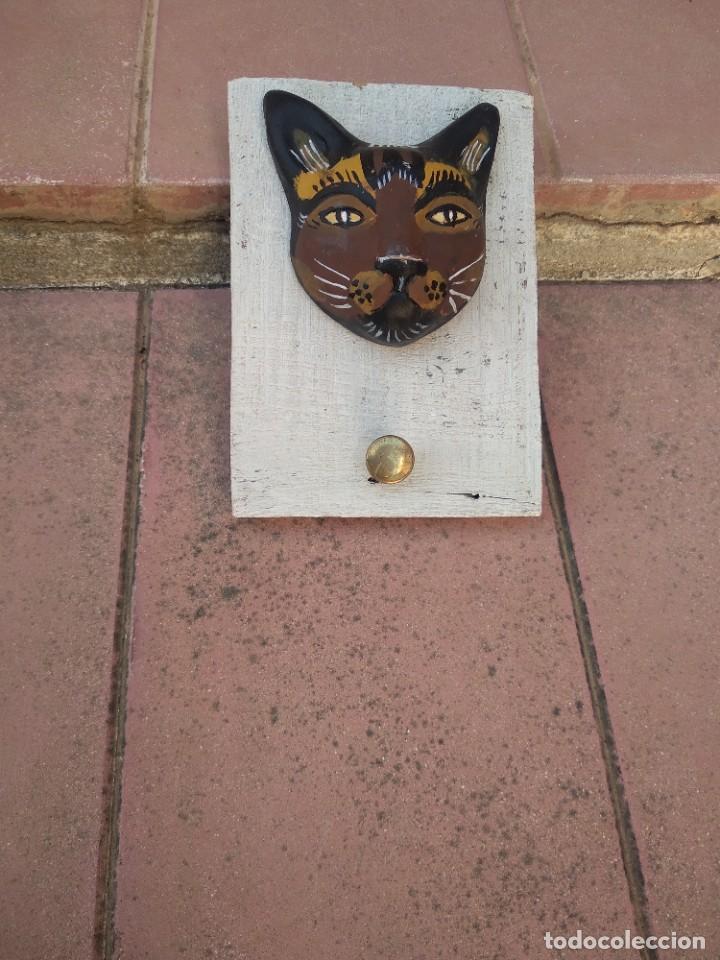Antig&uuml;edades: Perchero gato madera y cer&aacute;mica - Foto 4