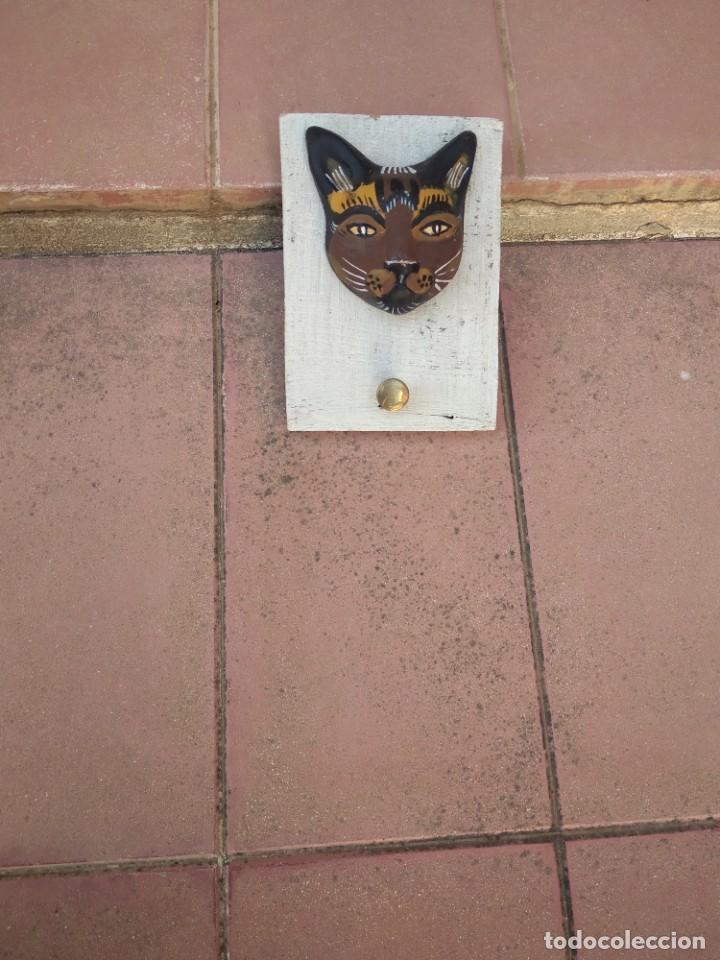 Antig&uuml;edades: Perchero gato madera y cer&aacute;mica - Foto 6