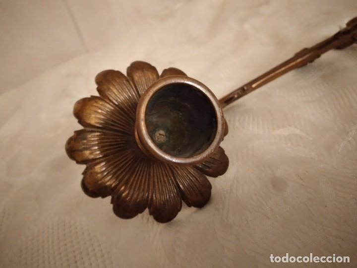 Antig&uuml;edades: Antiguo candelabro de piano de bronce - Foto 7
