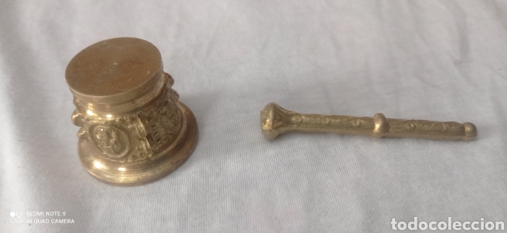 Antig&uuml;edades: Antiguo almirez o mortero de bronce - Foto 7