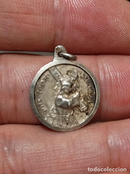 Antig&uuml;edades: URDA SANTISIMO CRISTO 925 PLATA MEDALLA 2 CM - Foto 1