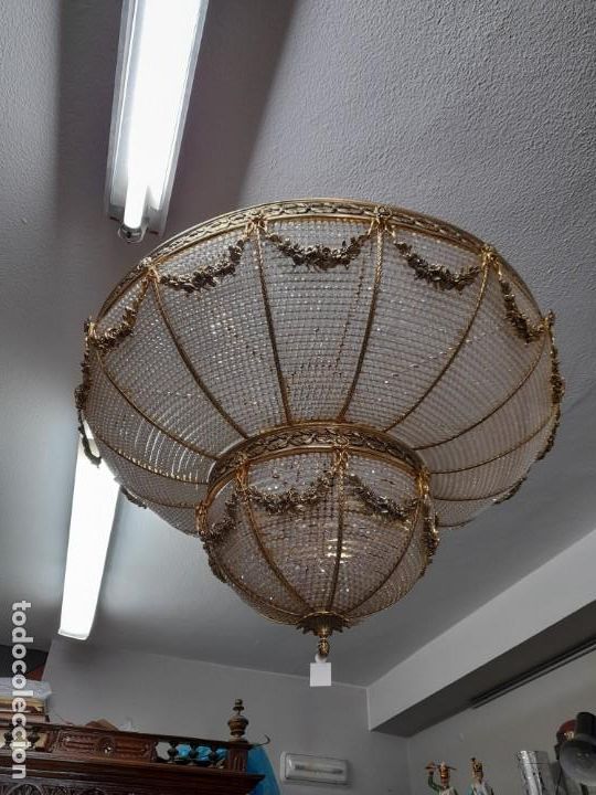 Antig&uuml;edades: L&aacute;mpara Cristal de Roca - Foto 1