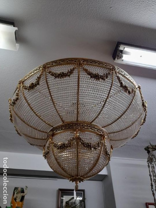 Antig&uuml;edades: L&aacute;mpara Cristal de Roca - Foto 2