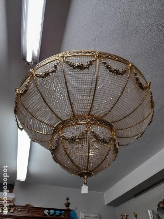 Antig&uuml;edades: L&aacute;mpara Cristal de Roca - Foto 3