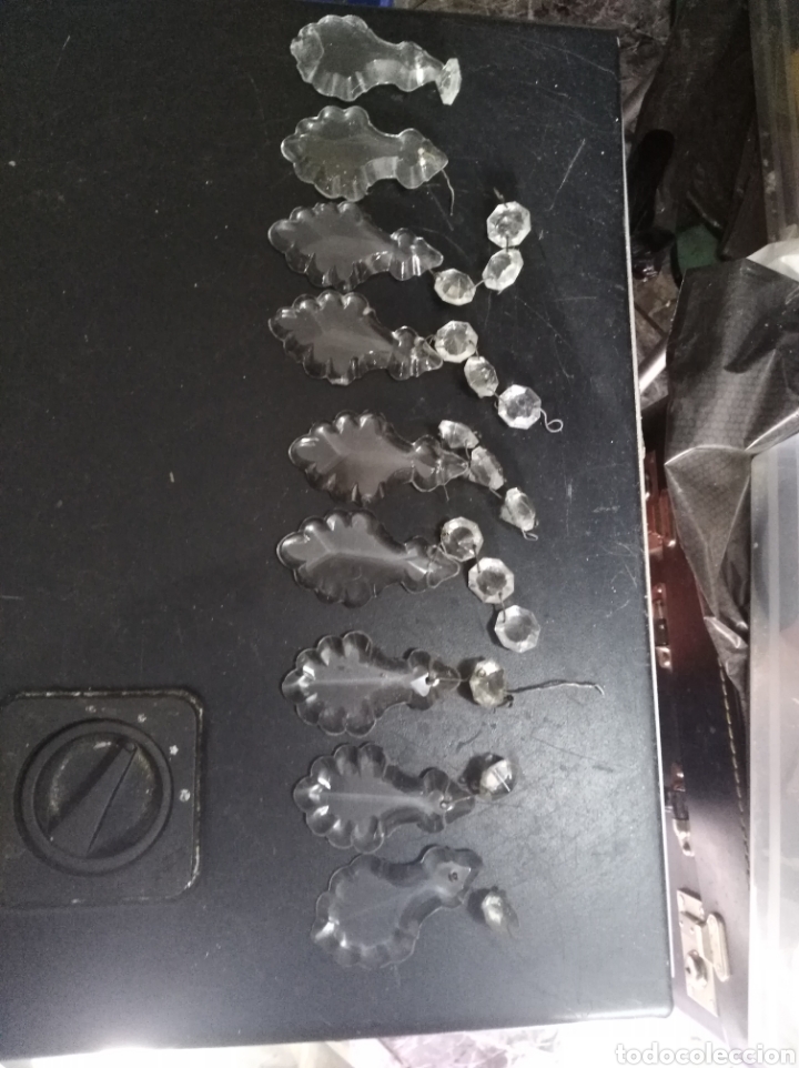 Oggetti Antichi: Cristales de l&aacute;mpara antigua 9 mide 7.c.t