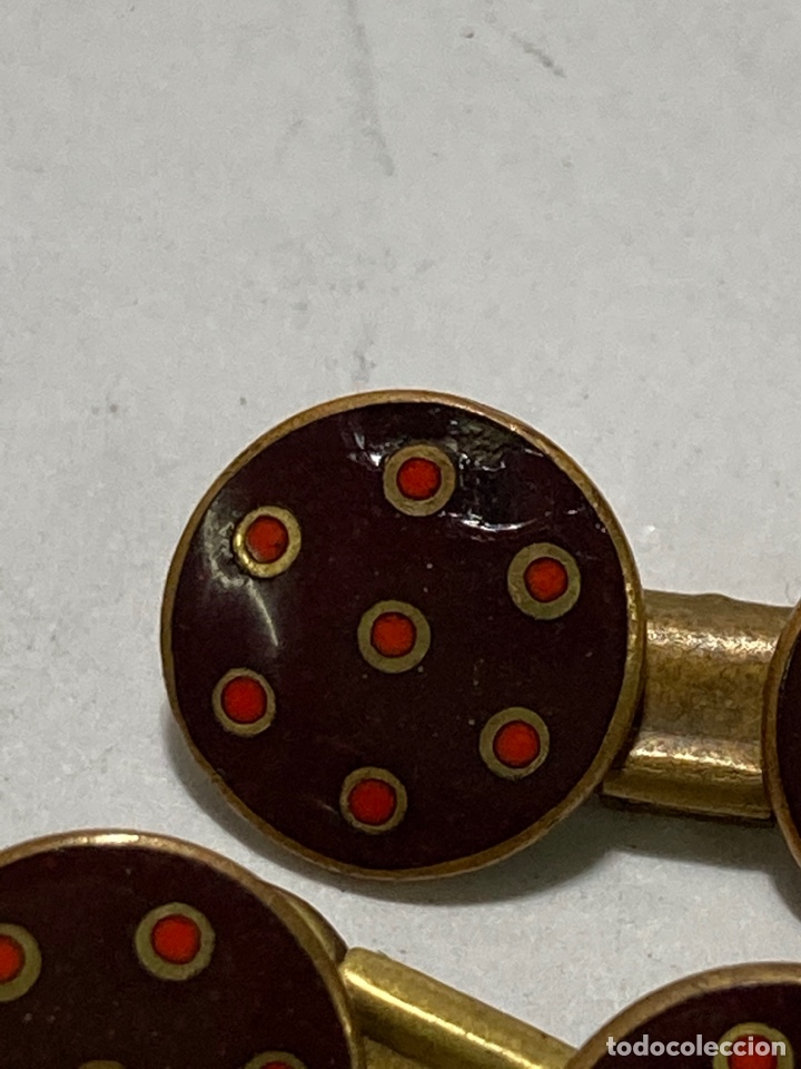 Antig&uuml;edades: Gemelos antiguos esmalte y bronce/G10 - Foto 2