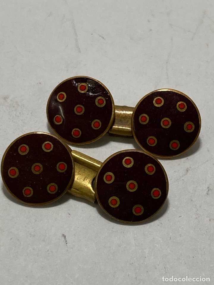 Antig&uuml;edades: Gemelos antiguos esmalte y bronce/G10 - Foto 1
