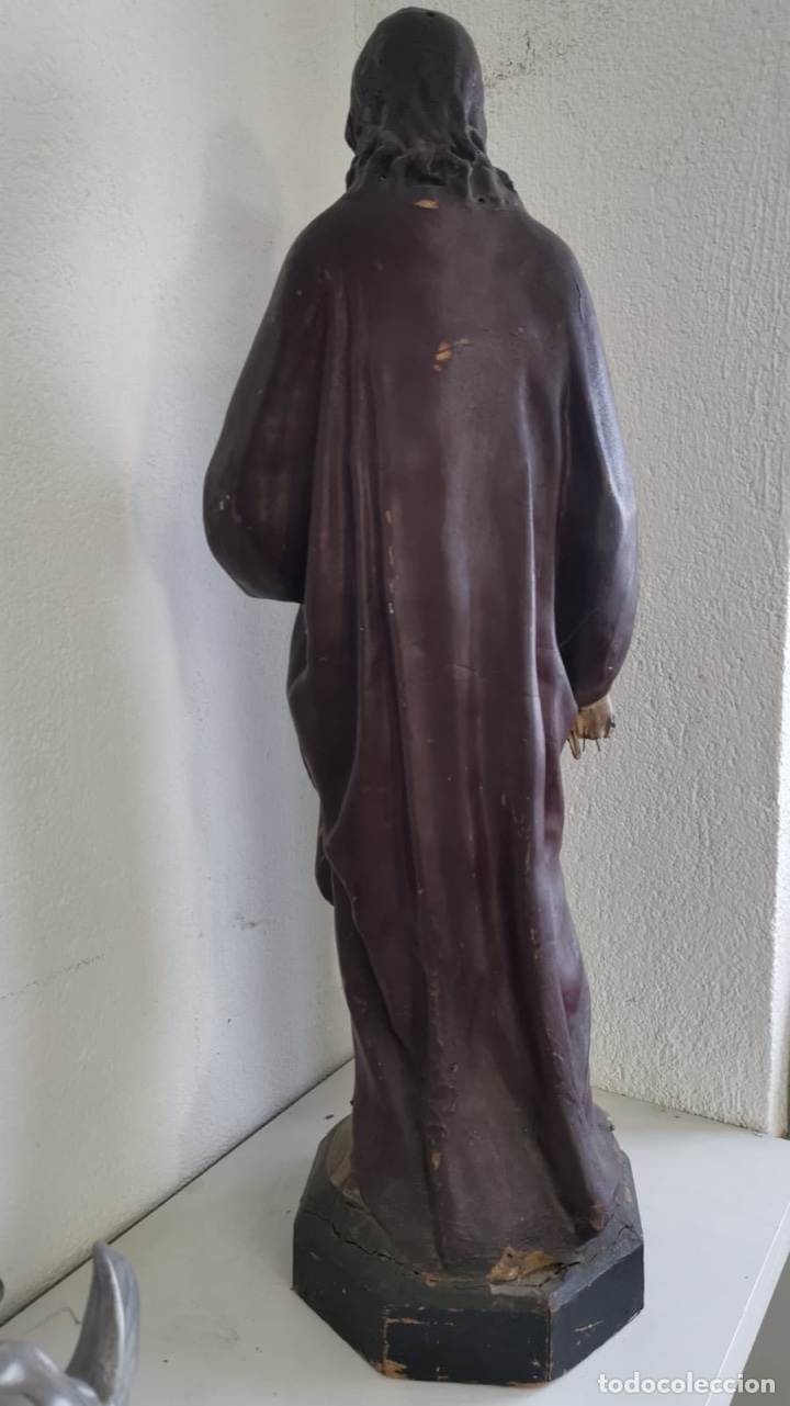 Antig&uuml;edades: FIGURA Sagrado corazon - Foto 4
