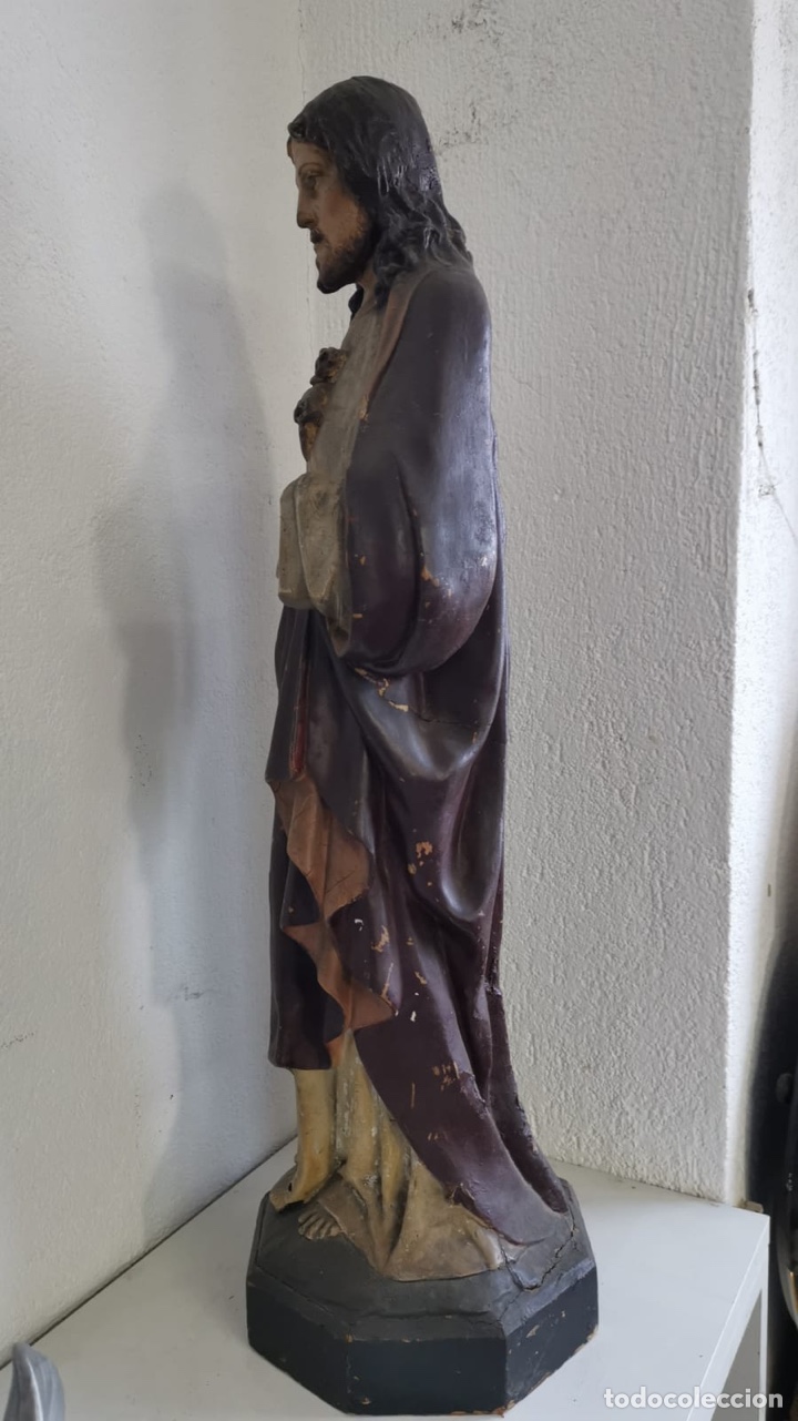 Antig&uuml;edades: FIGURA Sagrado corazon - Foto 5