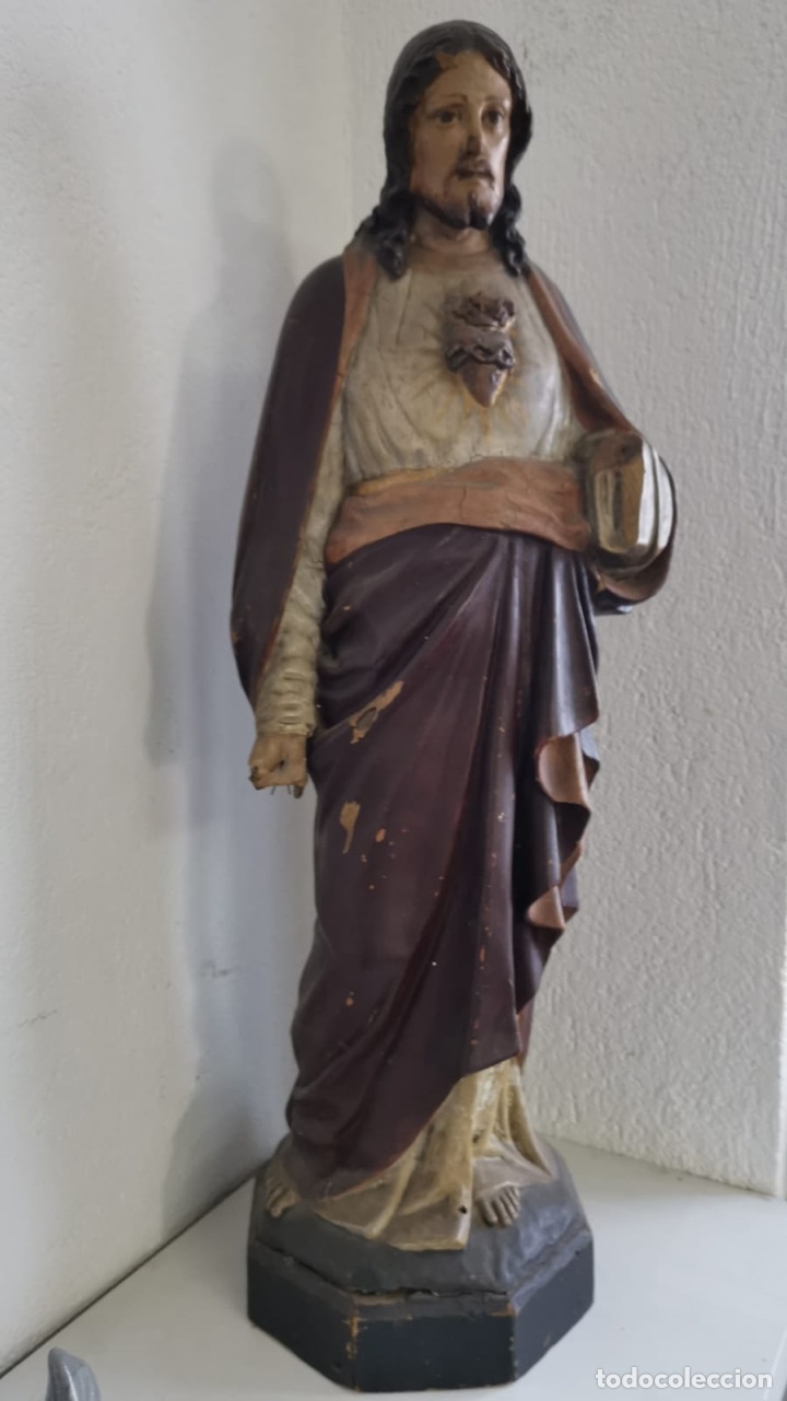Antig&uuml;edades: FIGURA Sagrado corazon - Foto 1