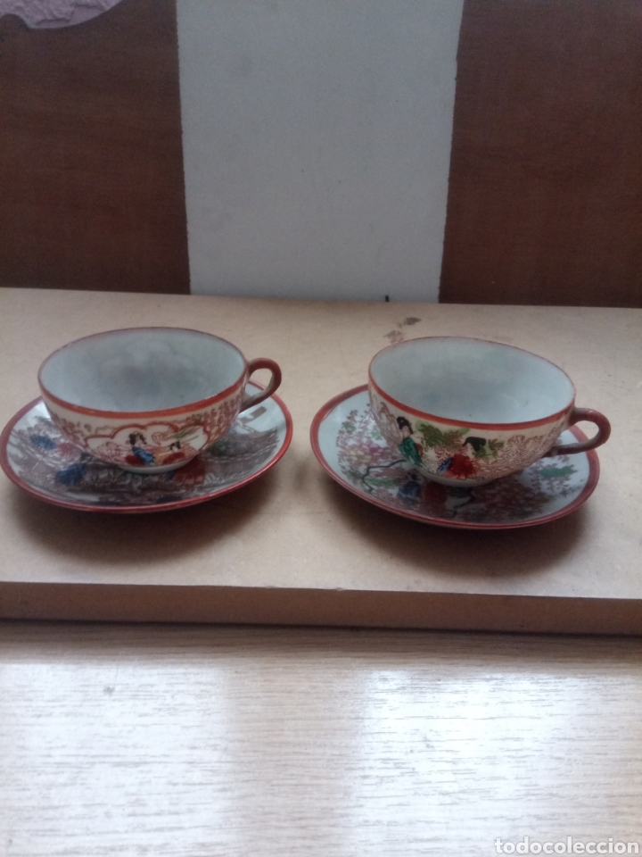 Antiques: Pareja de tazas antiguo