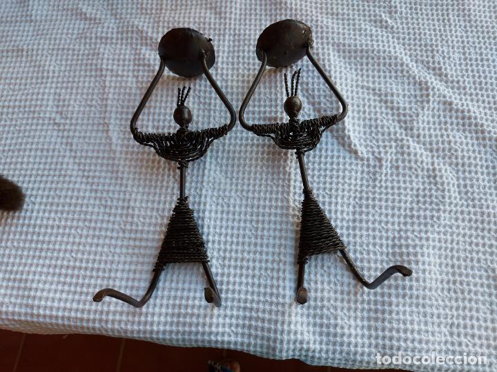 Antig&uuml;edades: LOTE 2 CANDELABROS ARTESANAL - Foto 4