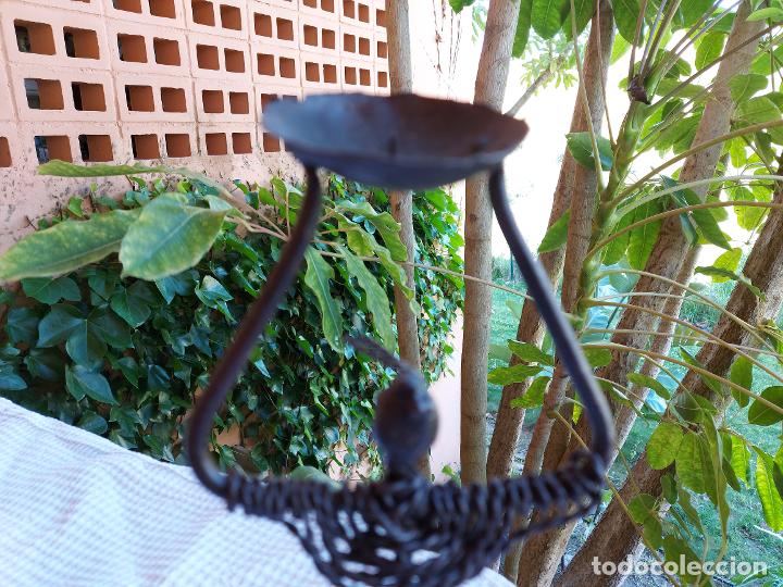 Antig&uuml;edades: LOTE 2 CANDELABROS ARTESANAL - Foto 5