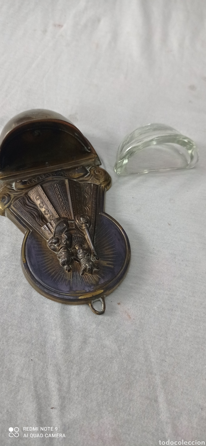 Antig&uuml;edades: Antigua Benditera Virgen Mar&iacute;a - Foto 3