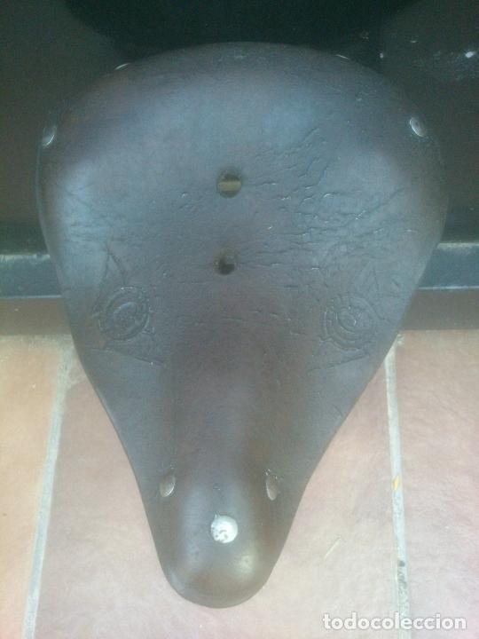 Antig&uuml;edades: ANTIGUO SILLIN DE CUERO DE BICICLETA GES EIBAR - Foto 13
