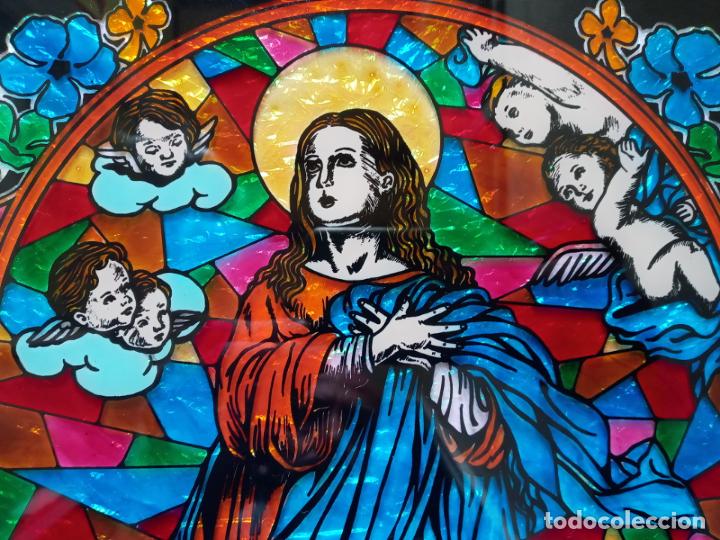 Antig&uuml;edades: Vidriera virgen Inmaculada Concepcion - Foto 3