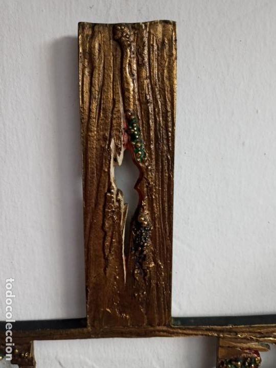 Antig&uuml;edades: Cruz de bronce calada- sello burro - Foto 2