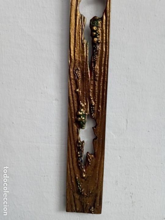 Antig&uuml;edades: Cruz de bronce calada- sello burro - Foto 5