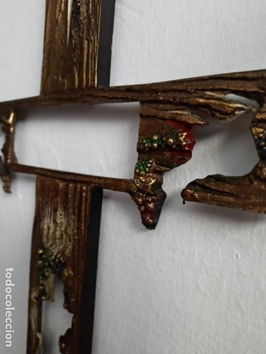 Antig&uuml;edades: Cruz de bronce calada- sello burro - Foto 9